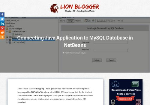 Java Login Form With Mysql Database Connection In Netbeans