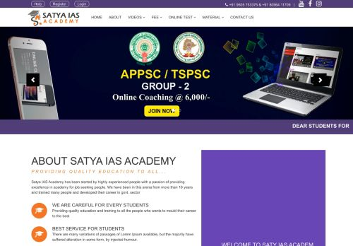 Satya Ias Academy Online Classes Login