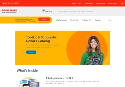 Scholastic Book Fair Chairperson Toolkit Login