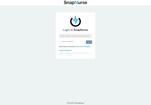 Snapnurse Login