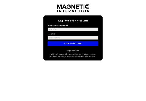 Magnetic Interaction Login