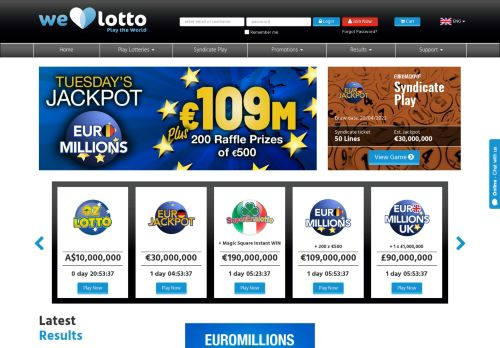 Onelotto login store