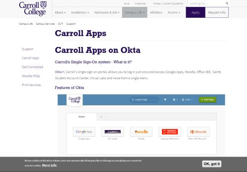 Carroll College Okta Login