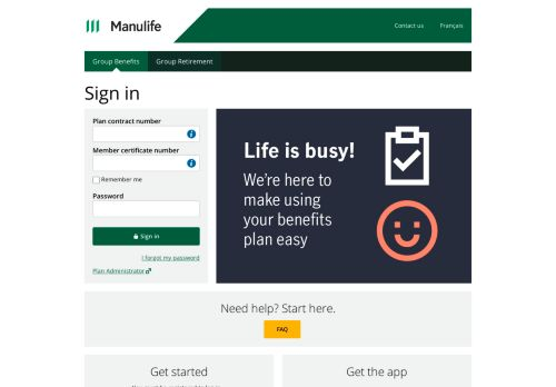 Manulife Group Retirement Plan Login
