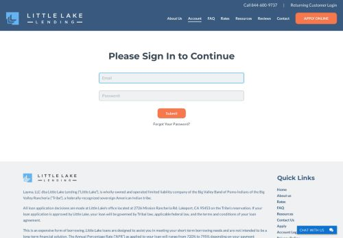 Little Lake Lending Login