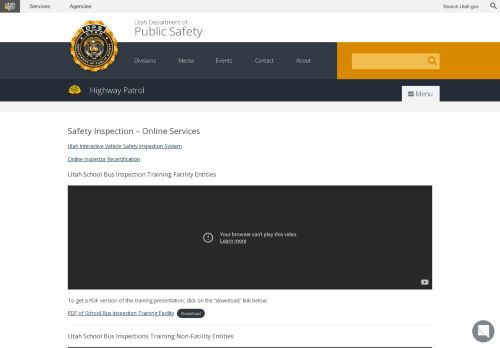 Utah State Safety Inspection Login