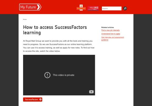 Royal Mail Success Factors Login