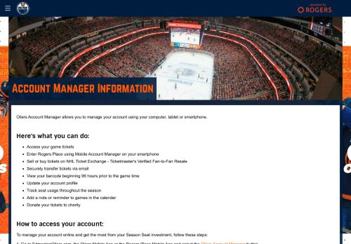 Rogers Place Account Manager