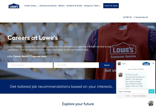 Lowe's Careers Application Login