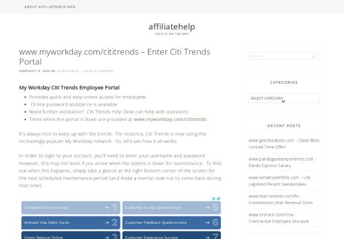 Myworkday Com Cititrends Login