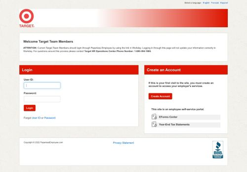 Target Paperless Employee Login