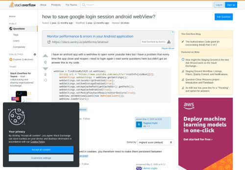 android - Unable to login to facebook from webview - Stack Overflow