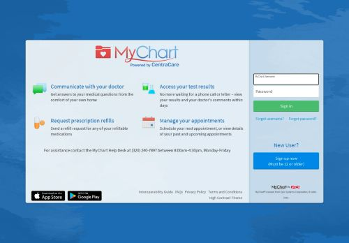 Centracare Mychart Login Page