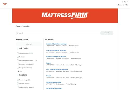 mattress firm career workday log in