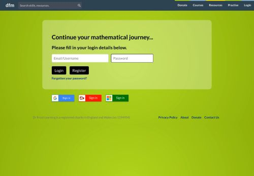 Dr Frost Maths Login