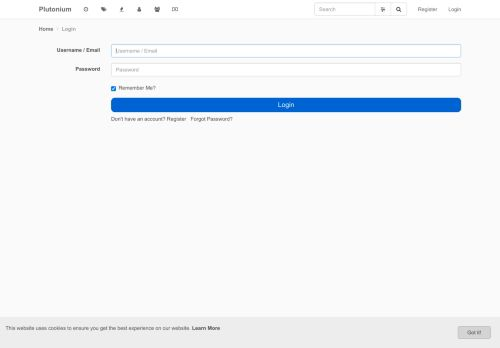 Plutonium Login Plutonium Login