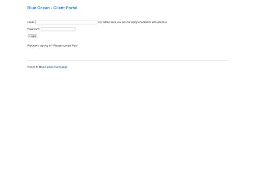 Blue Ocean Login