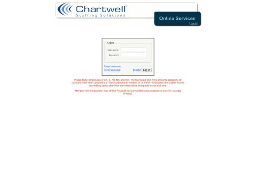 Chartwell Staffing Login