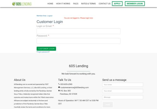 605 Lending Login