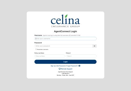 Celina Agent Login